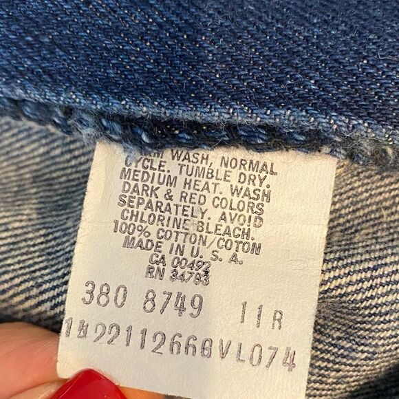 Lee 11R Blue Denim Vintage Modest To the Knee Back Elastic Waist Rustic Skirt - Picture 5 of 6